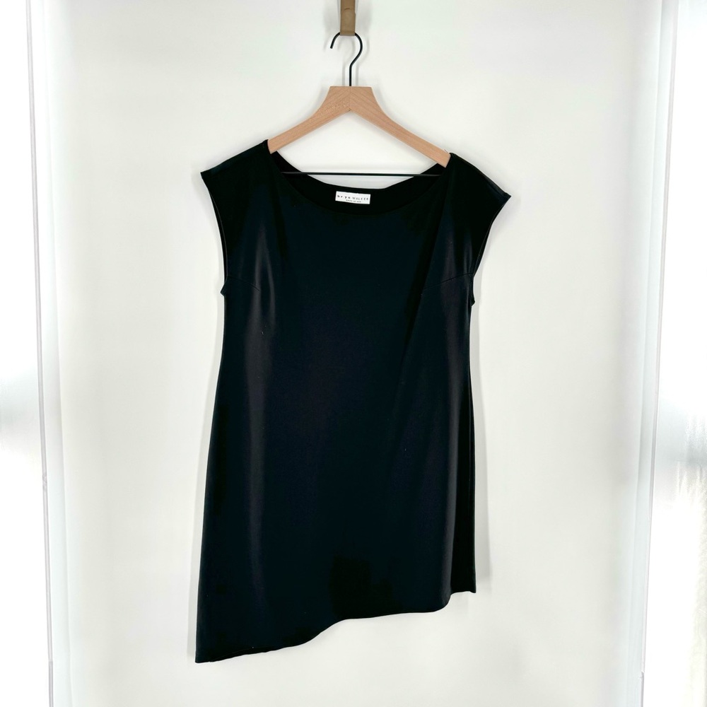 Bryn Walker Asymmetrical Uneven Hem Tunic Top Cap‎ Sleeve Size Small